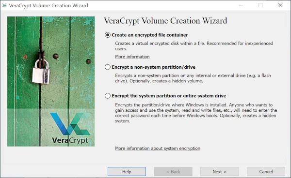 VeraCrypt Create Volume